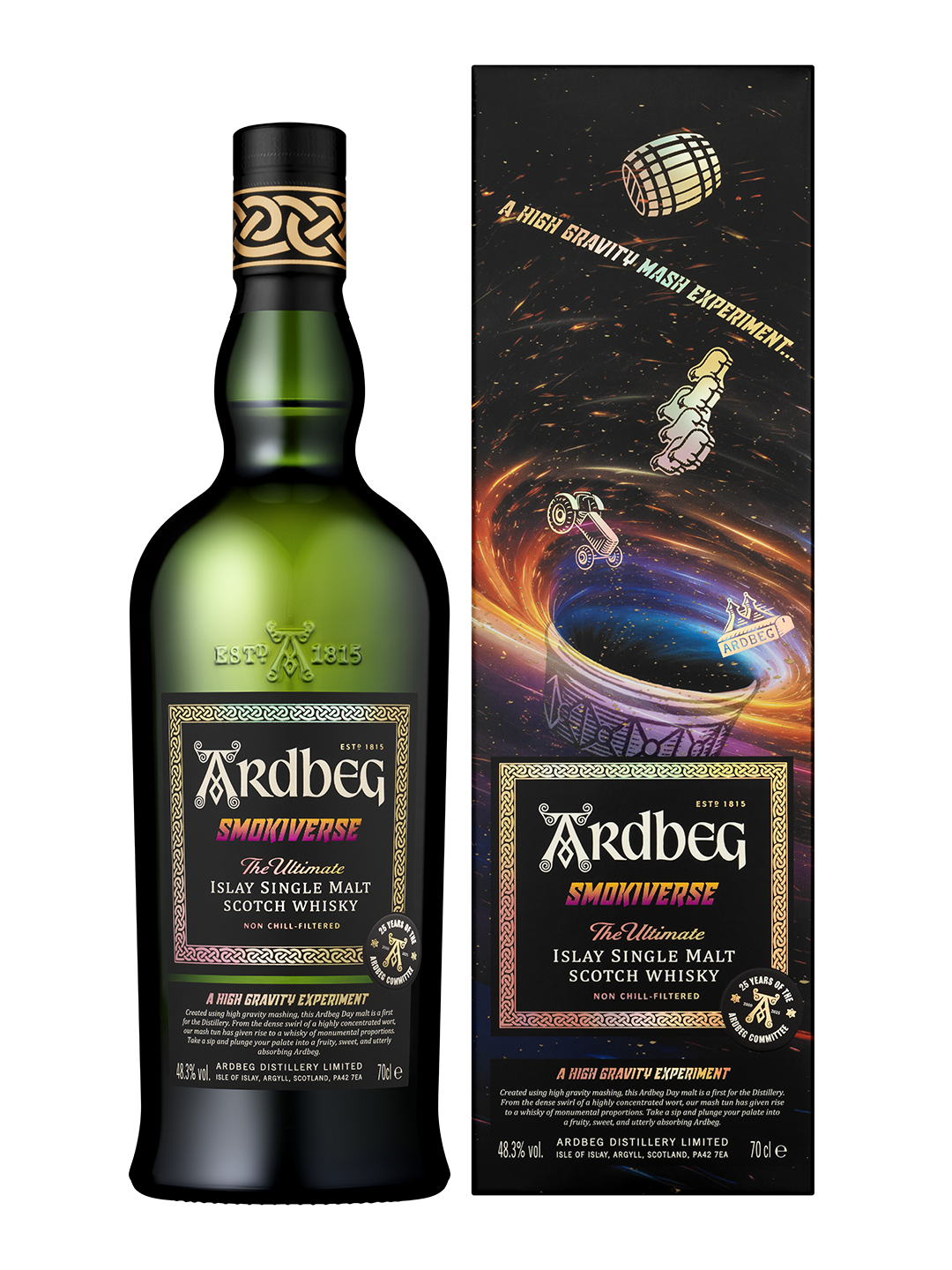 Ardbeg Smokiverse ISLAY SINGLE MALT SCOTCH whisky bottle and box